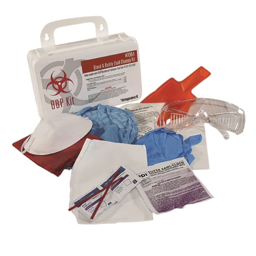 Impact® Pro-Guard Bloodborne Pathogen Cleanup Kit, Heavy Duty Plastic Case